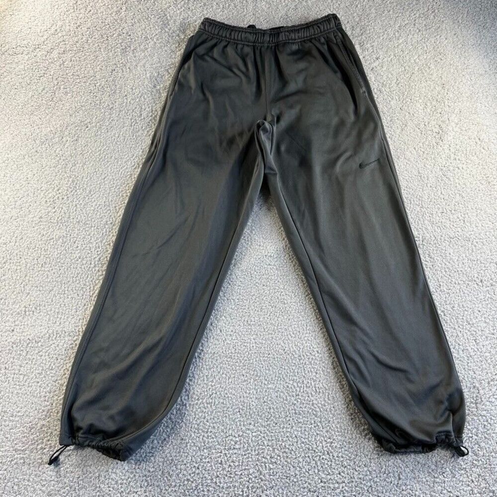Nike Therma Pants‎ Mens Large Gray Tapered Training Sweat Joggers Swoosh Lined
